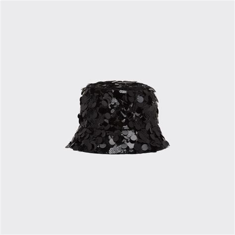 sequin prada bucket hat|Black/white Sequin Bucket Hat .